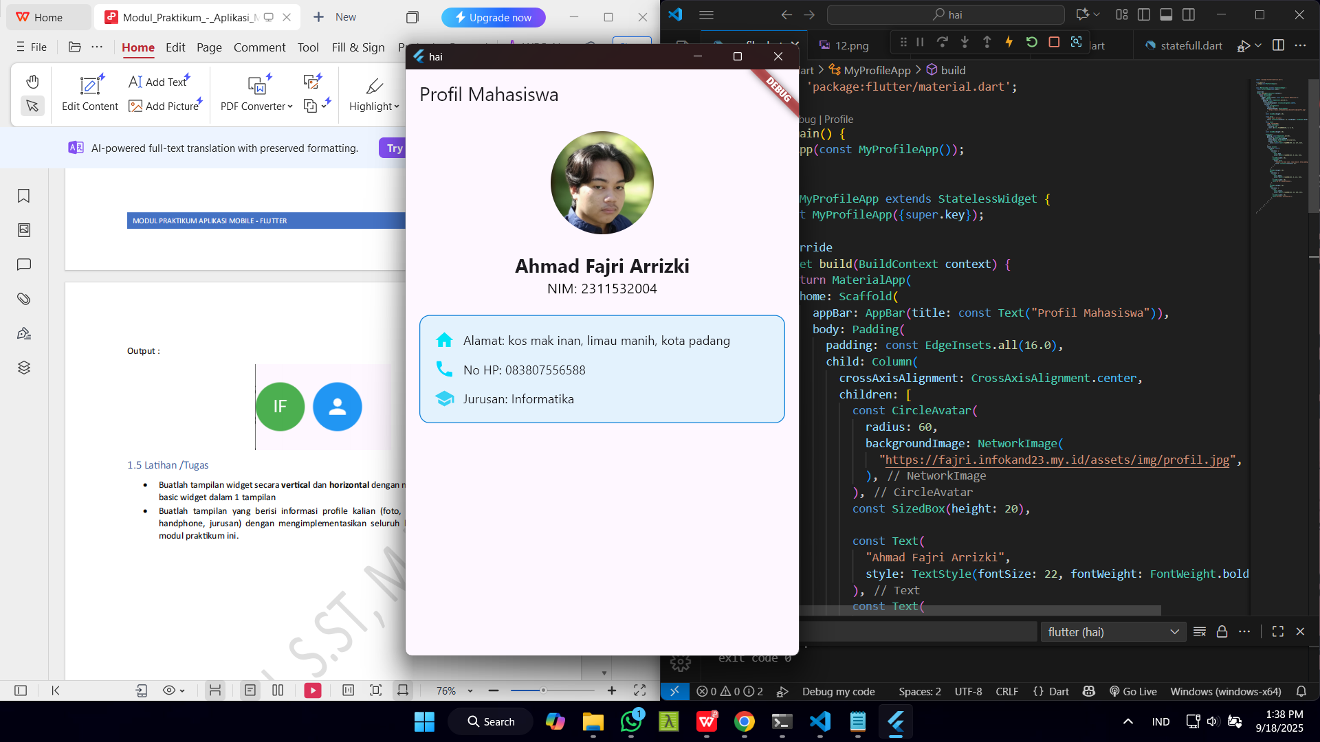 Output Stateful Widget